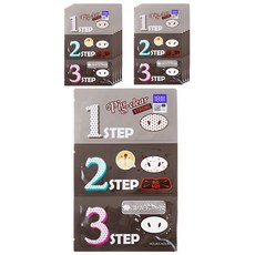 HOLIKA HOLIKA 加強版豬鼻黑頭粉刺三步驟貼片 Set, 柔和融化毛孔深層皮脂黑頭, 有效去除污垢, 10入, 1組