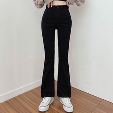 아이엠베스트 여성용 애쉬 부츠컷 데님 팬츠 롱