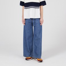 쥬시쥬디 여성용 J 절개 스티치 와이드 데님팬츠 JXDP321D