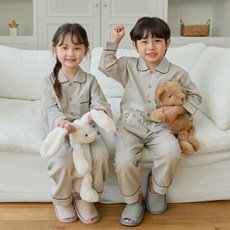 JJiniya Chris 刷毛長袖睡衣上下套裝