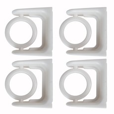 免打孔窗簾桿支架 3 x 4.5 x 5 cm, 白色, 4個