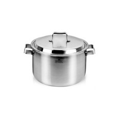 QUEEN SENSE 電磁爐適用雙耳5層304不鏽鋼湯鍋+鍋蓋, 單一顏色, 28厘米