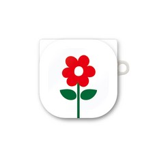프루그나 디자인 꽃들 갤럭시버즈 프로/버즈 라이브 / 버즈2 케이스, 레드