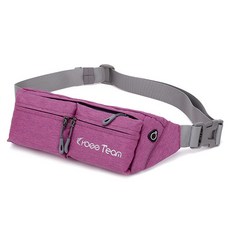 Paradiso Cross Team戶外腰包休閒跑步防水運動腰包, 淺紫色