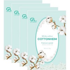 Cottonheim 優質法國香氛衣櫃芳香劑 白色棉花, 25克, 4個, 花香