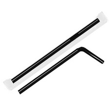 냅킨코리아 음료용 자바라빨대 검정 7 x 250 mm, 5000개입, 1개