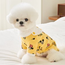 베니즈 강아지 디즈니 빕 티셔츠, 옐로우 플루토, 1개