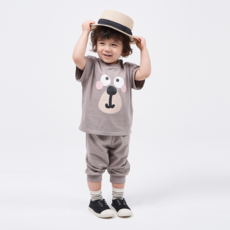 KIDSCOMO 兒童怦怦短袖上下裝套組