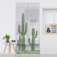 dashop 大商店 一體式磁吸高級門用蚊帳, 仙人掌