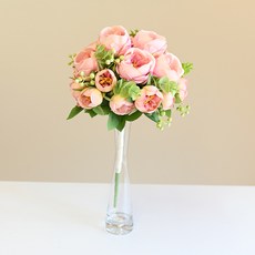 Garden in the City 人造奧斯汀玫瑰花束, 粉紅色, 1個