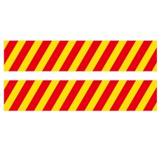 뭉키데코 안전거리유지 반사스티커 대형 안전반사판, 혼합색상, 1세트