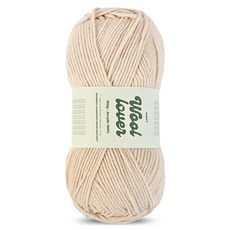 Knitt Wool Lover 編織線 100g, 1個, 08 米色