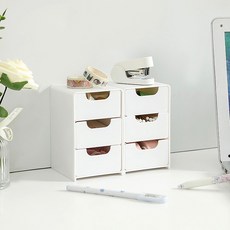 MF스토어 3단 미니 다용도 책상 욕실 화장품 정리 서랍 수납함, 2개, 화이트