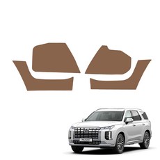 MAYTON 新款Palisade防刮原廠色皮革排檔側邊保護套組 含LED, 靛藍棕色