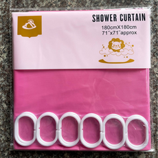 크블랑스 간편한 샤워 커튼, 다크핑크, 1개