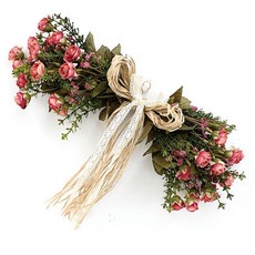 Garden in the City 迷你乾燥玫瑰花環, 紅色