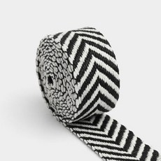 해피베어스 코튼 린넨 헤링본 가방끈 40mm, 1개, 블랙