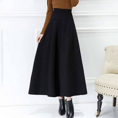 구디프 여성용 하이웨스트 A라인 플레어핏 데일리 롱스커트