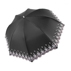 AGATHA 璦嘉莎 Sara Flower 纖巧陽傘 AG1908 抗紫外線 黑色