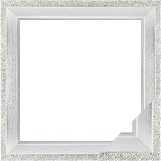 Nuni相框 高級款木質纖薄復古布面鑽石畫框 40 x 40 cm SF08, 純銀色