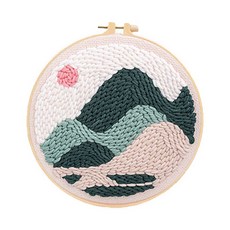 펀치니들 프랑스 자수 취미 DIY 키트, 1세트, 021