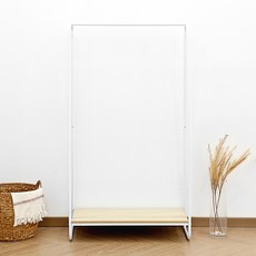 VANESSDECO 鐵製木質掛衣架, 白色