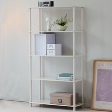 Highline Gallery 寬版圓角方形整理展示架, 5層, 象牙白