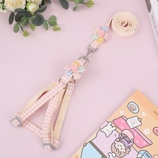요런개 강아지 퐁퐁 플라워 하네스 + 리드줄 세트, 핑크, 1개