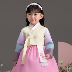 TheyeHanbok 女童用 847 春光彩色拼接 韓服套裝