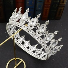 LUNA GLAM 自助婚紗頂級水滴皇冠, 1個, 銀白色(LUD191)
