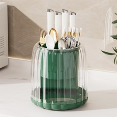 mondeuseupat 廚房大容量刀具湯勺餐具筒 YY57367, 綠色, 1個