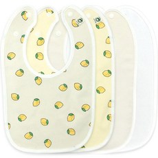 檸檬4件組兔圍兜, 1組, 4個, 檸檬(米色)+檸檬(黃色)+素色(米色)+素色(象牙白)