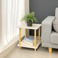 正方形層架桌, 白木紋, 1個, 第二階段