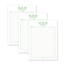 MANET 記事本 B5 垂直精靈 Dino, 3個, 綠色