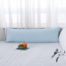 포홈 핸드메이드 코튼캔디 바디필로우 롱쿠션 커버, 라이트스카이