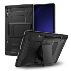 spigen Galaxy Tab S10 Plus / S9 Plus Tough Armor Pro 支架平板保護殼, 黑色, 1個
