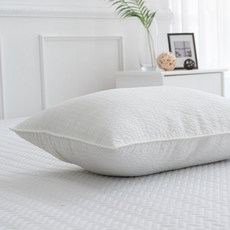 Jibedding Malrun竹纖維超細纖維夏季枕頭套 2入+枕芯 2入, 白色的