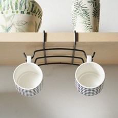 오체어스 모던 선반 컵걸이, 그레이, 2개