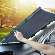 Bullsone 勁牛王 捲簾式遮陽擋 前擋風玻璃, 黑色, 1個