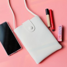 CCREANG 豆豆鈕扣手機迷你斜揹包 A310, 白色