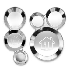 MODERN&LOCK 時尚不鏽鋼分食盤 2入組, 單色