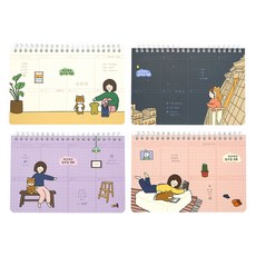 Pinkfoot Bori週計畫本 4款, 象牙白色+粉色+紫色+海軍藍