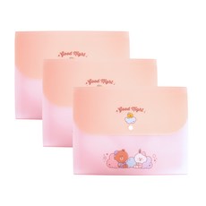 BROWN & FRIENDS 文件夾, 粉紅色, 3個
