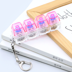 비단길 셀링 LED 클리커 키보드 4구 키캡 키링