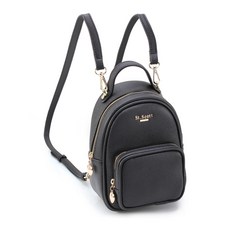 Saint Scott BERTHA女款兩用迷你後背包, 黑色
