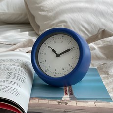 NASKAPI Pastelring 靜音桌上&壁掛兩用時鐘, 藍色