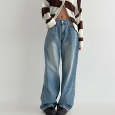 Lalaon 女款 長版/基本/短版 高腰後鬆緊帶寬版牛仔褲 26TSP3627