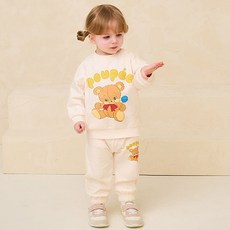 milkmile 兒童款我愛糖果小熊上下裝套裝