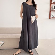 BONBONSTORY Delamare 防皺無袖孕婦連身裙