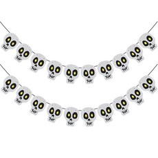 LivingDA 高級毛氈骷髏掛旗 大, 隨機出貨, 2個